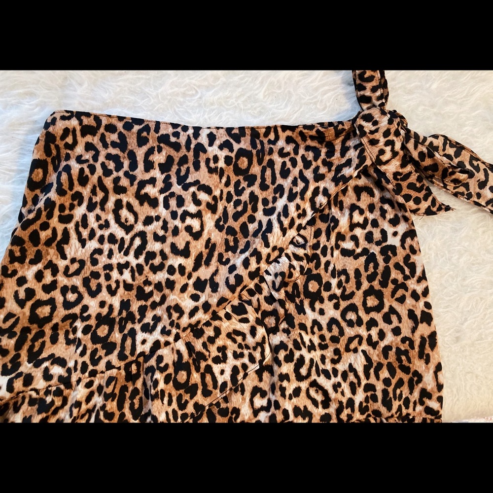 Cheetah Print Tie Skirt